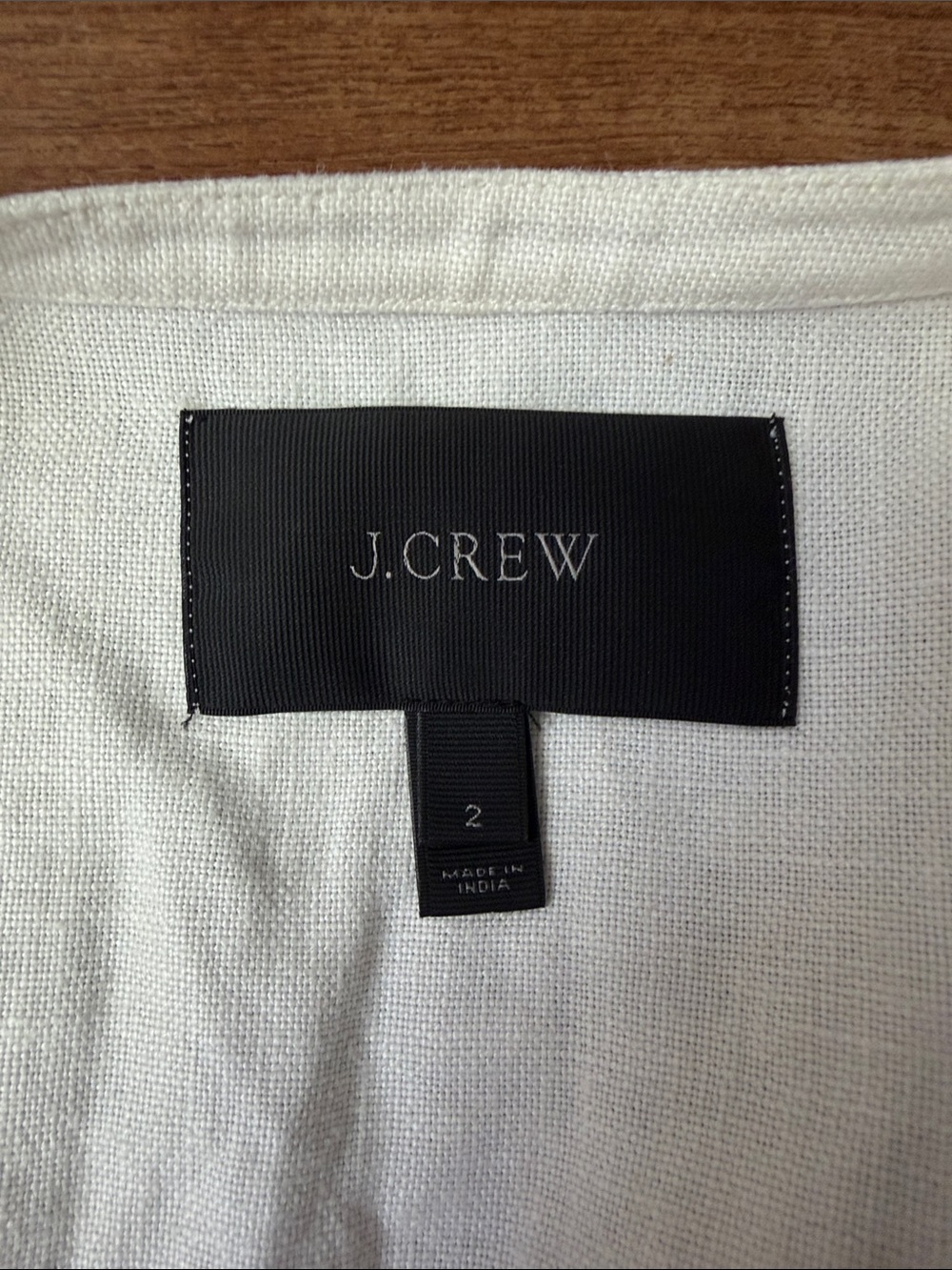 J Crew Linen Embroidered Button Up Women’s Blouse Jacket - Picture 6 of 8